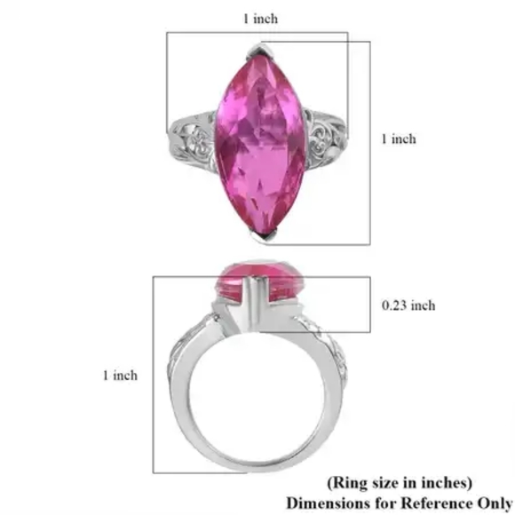 Radiant Orchid Quartz  Solitaire Ring - Picture 8 of 10